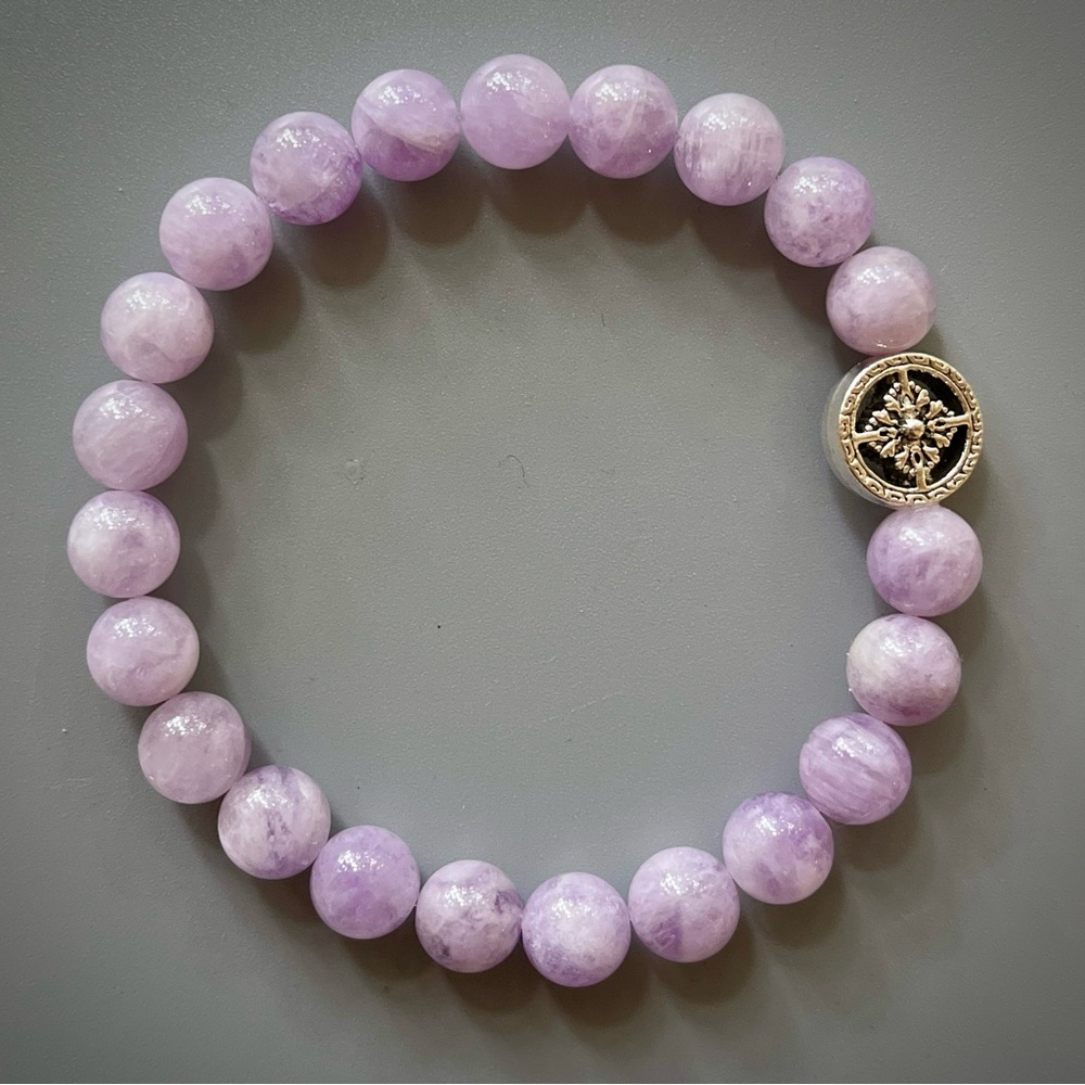 Lavender Amethyst Handcrafted Bead Bracelet